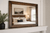 Espresso alder wood mirror dark wood bedroom mirror