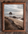 Rustic reclaimed wood 4x6 picture frame with warm alder trim and coastal beach photography print