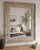 Rustic beachwood framed mirror handcrafted from reclaimed wood with natural coastal tones