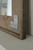 Montana industrial mirror with rustic wood grain texture and bold metal bracket detailing