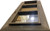 Farmhouse barnwood mirror with decorative window pane design made in the USA