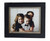 Rustic black wood photo frame with reclaimed lumber finish for family pictures and farmhouse home decor
