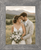 Heavily distressed slate picture frame handcrafted from solid wood with rustic farmhouse texture and weathered gray finish