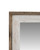 Rustic white wood wall mirror with thin profile frame and weathered finish for farmhouse home decor