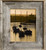 Handcrafted rustic wood picture frame with weathered farmhouse character