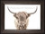 Fabio framed designer art print by Ryan Smith featuring Highland cow portrait