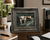 Handmade barnwood picture frame with black pebble inlay crafted in the USA using reclaimed wood for a one-of-a-kind rustic home accent.