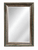 Handcrafted rustic wood mirror with unique turquoise stone accents
