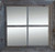 Rustic windowpane mirror 4 pane farmhouse grid wall mirror