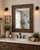 Wooden Stained Mirror in Dark Walnut