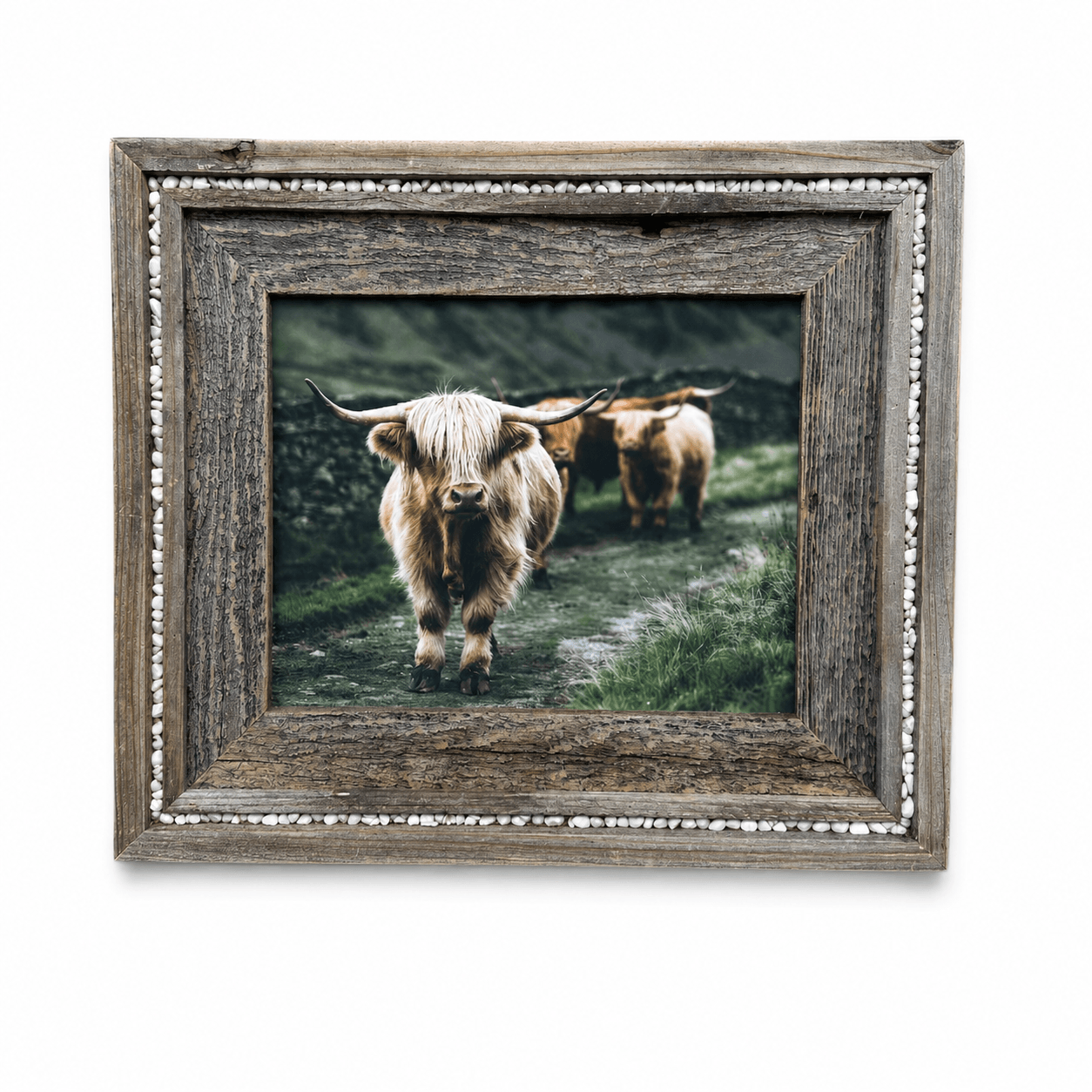 Barnwood White Pebble Inlay