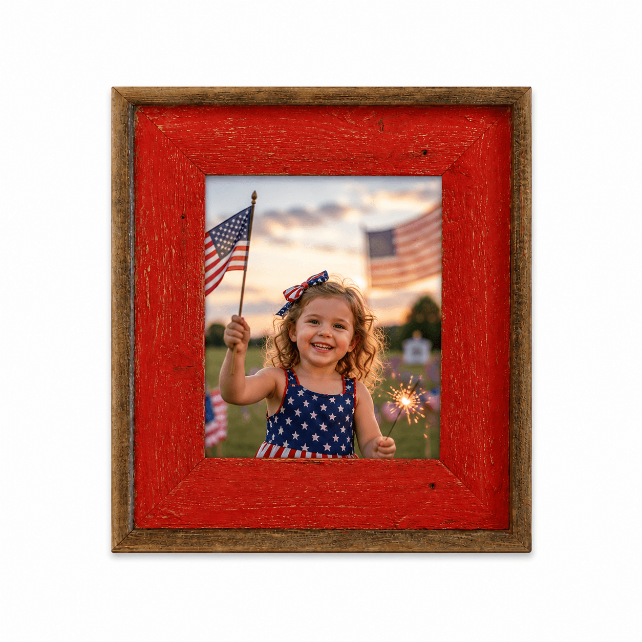 Red Wash Barnwood Frame