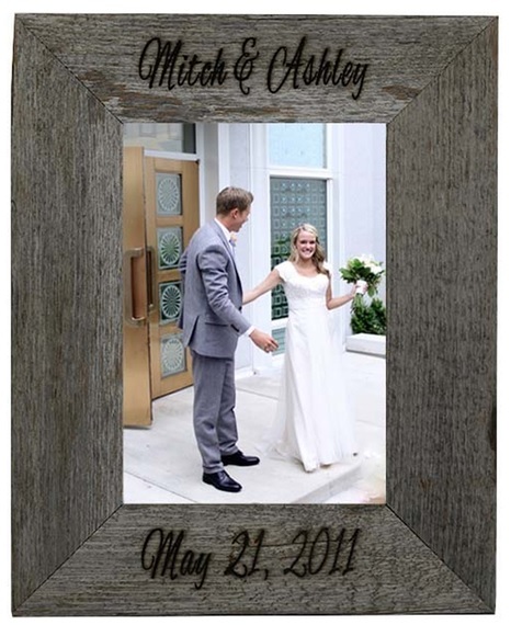 Mr & Mrs Personalized Whitewashed 12x12 Frame Wall Art