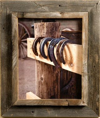 Barn Wood Picture Frame  Red Distressed Wood, 16x24