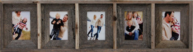 4x6 Barnwood with Cornerblocks Collage Frames - 4 openings