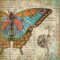 Vintage Butterfly Left Sign