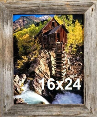 16x24 Barn Wood Picture Frames, 2 inch Wide, Lighthouse Series