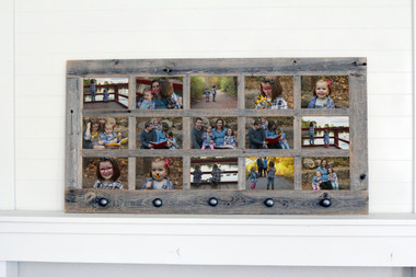 BarnwoodUSA | Farmhouse Style Rustic 16x20 Collage Picture Frame | 3 - Opening Display with Glass | Fits (1) 8x10 (2) 5x7 Photographs | 100% Reclaimed