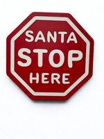 Santa Stop Here – Wooden Christmas Sign | Farmhouse Holiday Home Decor