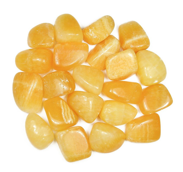 Polished Crystal Stones YELLOW CALCITE