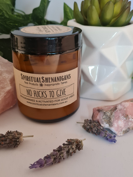 Motivation Soy Candle NO FUCKS TO GIVE