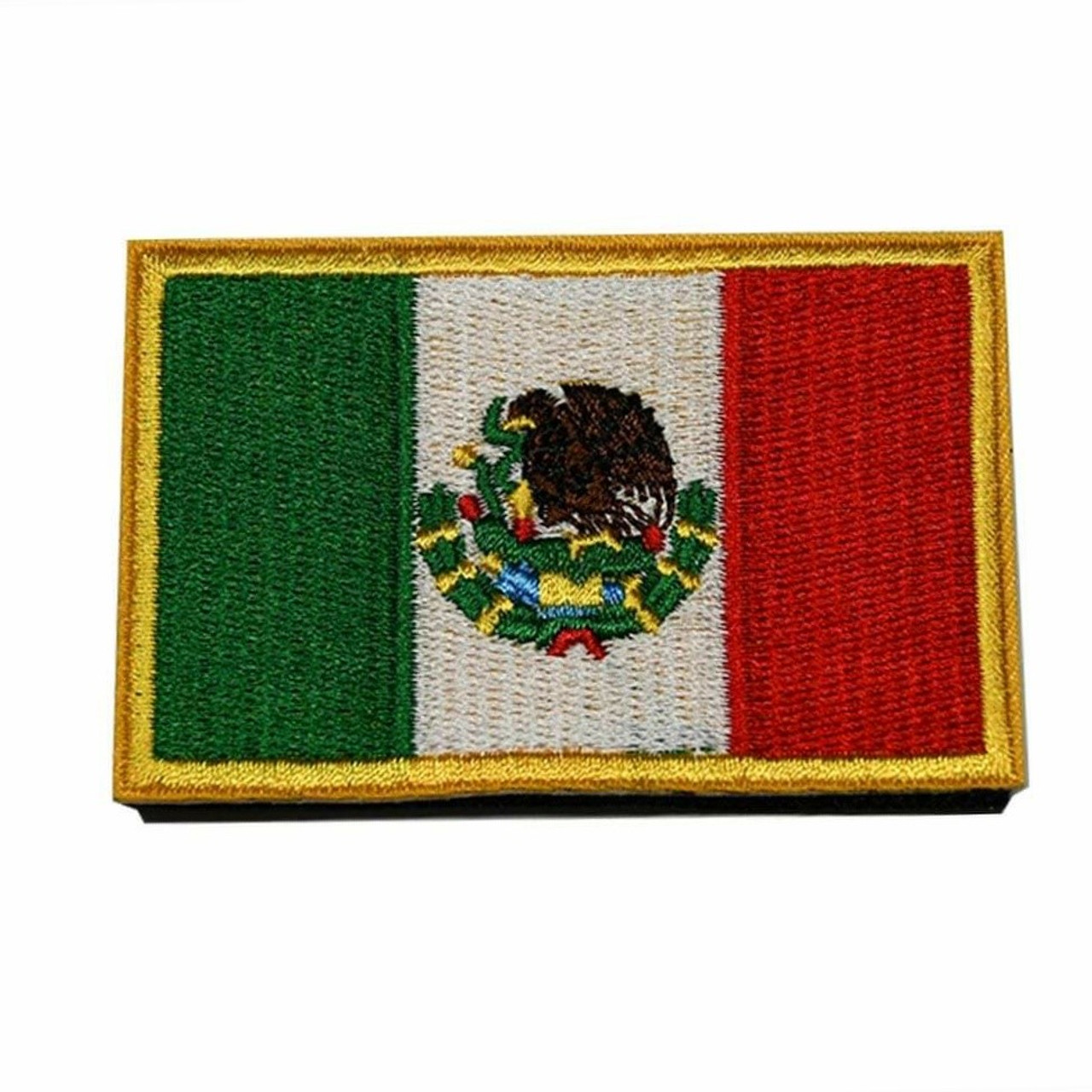 USA Flag Mexico Flag Patch [3.0 X 2.0 -“Hook” Fastener - UM2]