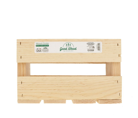Good Wood By Leisure Arts Crates 9.5 inch x 5.75 inch x 3.5 inch