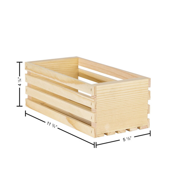 Good Wood By Leisure Arts Crates 11.75 inch x 5.5 inch x 4.25 inch