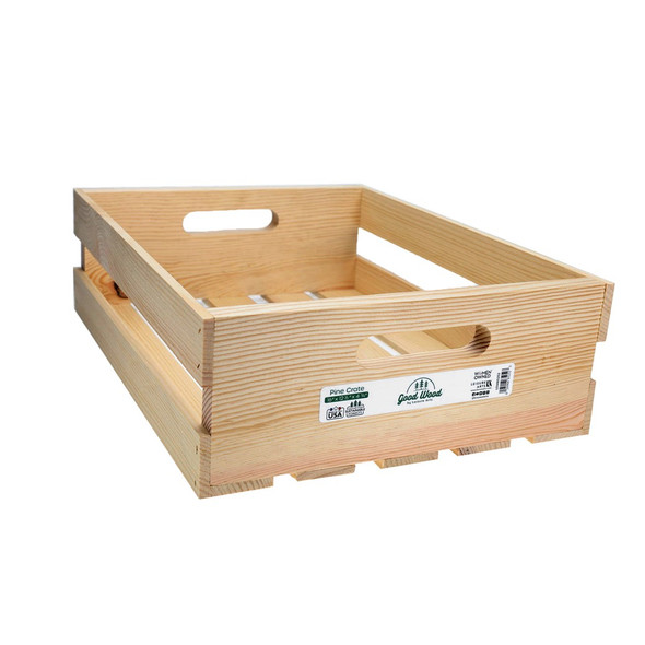 Good Wood By Leisure Arts Crates Half 16 inch x 12.5 inch x4.75 inch