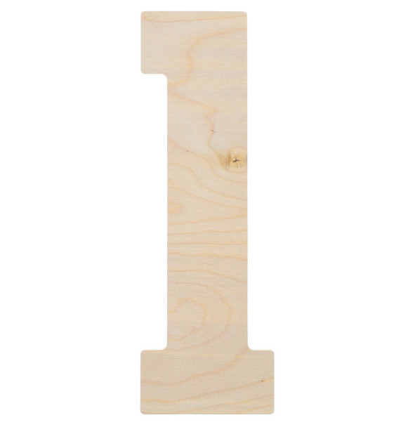 Good Wood By Leisure Arts Letters 13 inch Birch Number 1