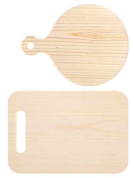 Good Wood By Leisure Arts Wood Set Cutting Board Circle wHandle Rect