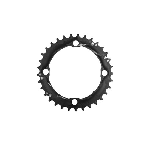 Plateau Mtb 3x  S1 ALU 5mm 10 V - 33T / Plat. Intermédiare / 4 Bolt - 104 BCD - Blast Black