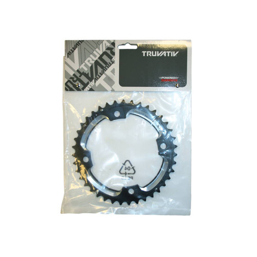 Plateau Mtb 2x X0/X9 S2 ALU 6mm CNC 10 V - 39T /  X-Glide™ / Long Pin (GXP) / pour Péd. 39/26T / 4 Bolt - 120 BCD - Blast Black