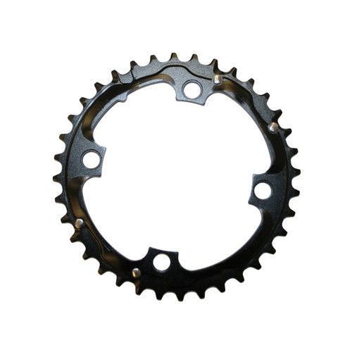 Plateau Mtb 2x  S1 ALU 3mm 10 V - 36T / Péd. Specialized 38/24T / 4 Bolt - 104 BCD - Blast Black