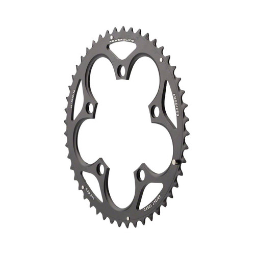 Plateau Route 2x LEAGACY ROAD V2 ALU 4mm 10 V - 48T / Short-Pin (péd. BB30  48/34T) / Power-Glide™ / 5 Bold - 110 BCD - Black