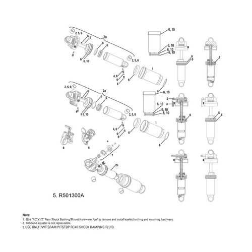 BUSELURES DAMORTISSEUR ROCKSHOX 12.7MM QTE 2