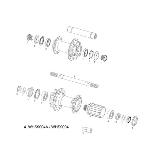 Kit Roue-libre pour Moyeu Arrière Mtb X9, X7 & RISE 40 - /Shimano HG 11V - Gray