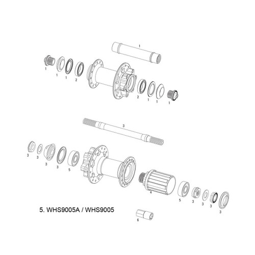 Kit de roulements Arrière Mtb X-9 (RISE 40) 2x Roulements