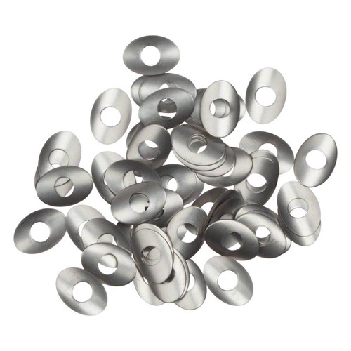 Kit de Rondelles d'écrous pour roues Séries Firecrest - Rond. Acier Ovales / Pack 50 Pces - Silver