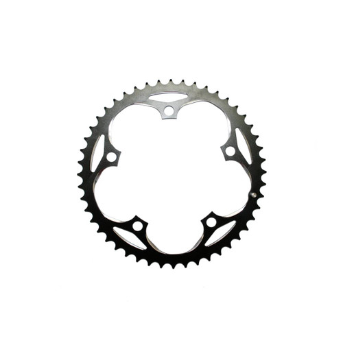 Plateau Track & Fixie 1x LEAGACY ROAD V1 ALU 3mm 1V - 48T / pour pédalier Piste / 1/8" Chain / 5 Bold - 130 BCD - Black