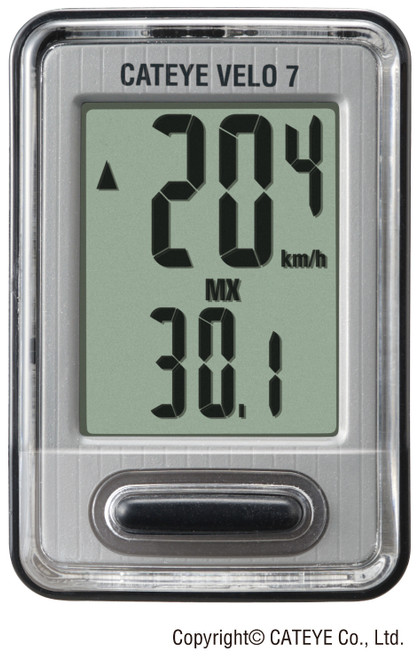 COMPTEUR VELO 7 WIRED GREY