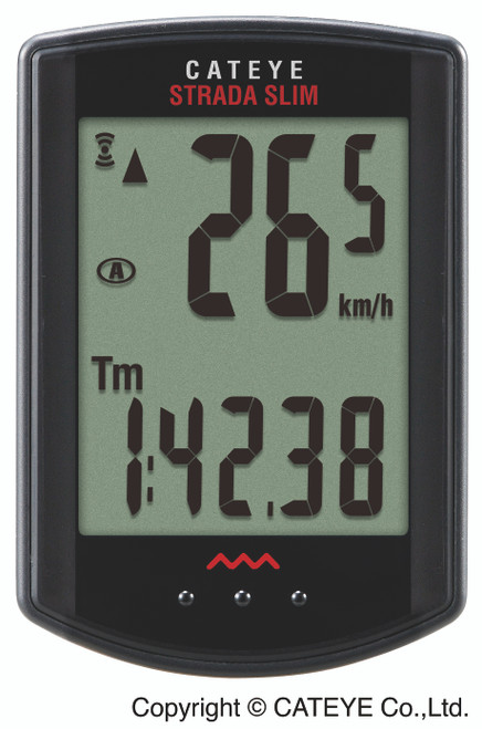 COMPTEUR STRADA SLIM SLIMLINE SENSOR BLACK