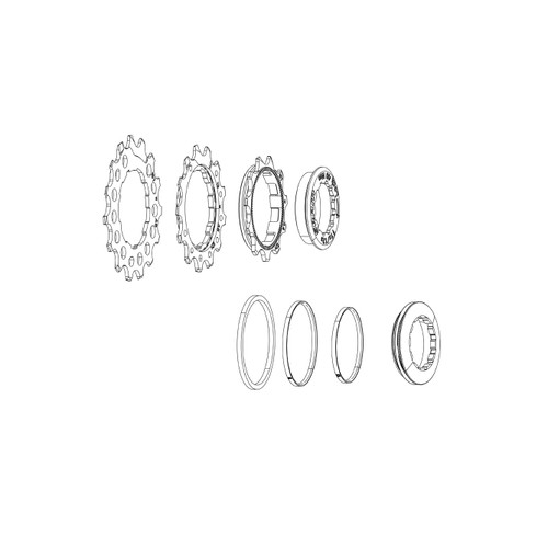 KIT STEALTH RINGS PR CASSETTE XG1290 RED 10/26