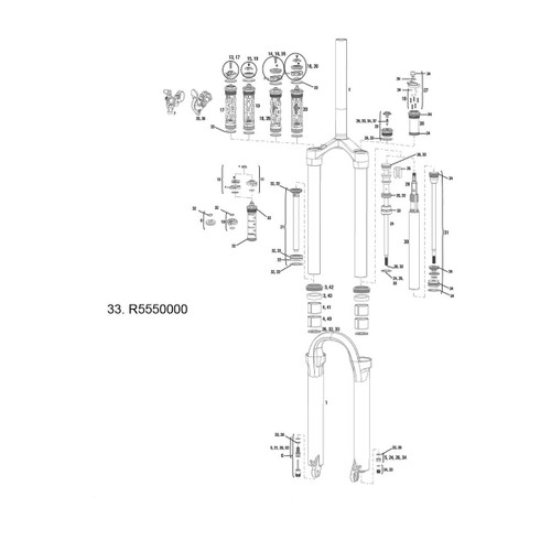 Service Kit Full Service ROCKSHOX DUAL AIR/MOCO DNA - REVELATION 2012