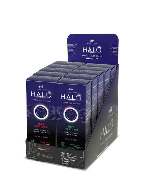 Lubrifiant - Présentoir 10 produits - HALO™ WAX & WET - 120ml (4oz) + Applicateur Smart Luber [Livré par 1]
