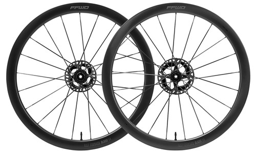 PAIRE DE ROUES  RAW 44 - TLR Disque - FFWDxCERAMICSPEED / Shimano MATTE BLACK
