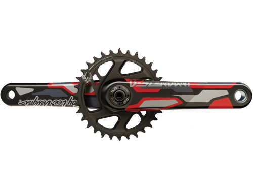 Pédalier 12V EAGLE DESCENDANT DH Carbon TroyLeeDesigns DUB73 DM 32 Dents X-Sync2 165mm Rouge Pédalier 12V EAGLE DESCENDANT DH Carbon TroyLeeDesigns DUB73 DM 32 Dents X-Sync2 165mm Rouge