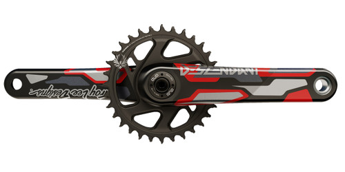 Pédalier 12V EAGLE DESCENDANT Carbon TroyLeeDesigns DUB BOOST148 DM 32 Dents X-Sync2 Rouge 165MM