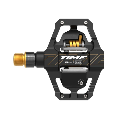 Pédales SPECIALE 12 Small Axe Titane Noir/Or + Cales ATAC 13°/17° B1