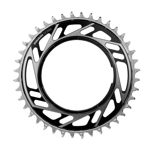 PLATEAUX ROUTE 42T THREADED MOUNT X-SYNC RED E1 BLACK/SILVER (inclus back up pin fileté pour plateau)